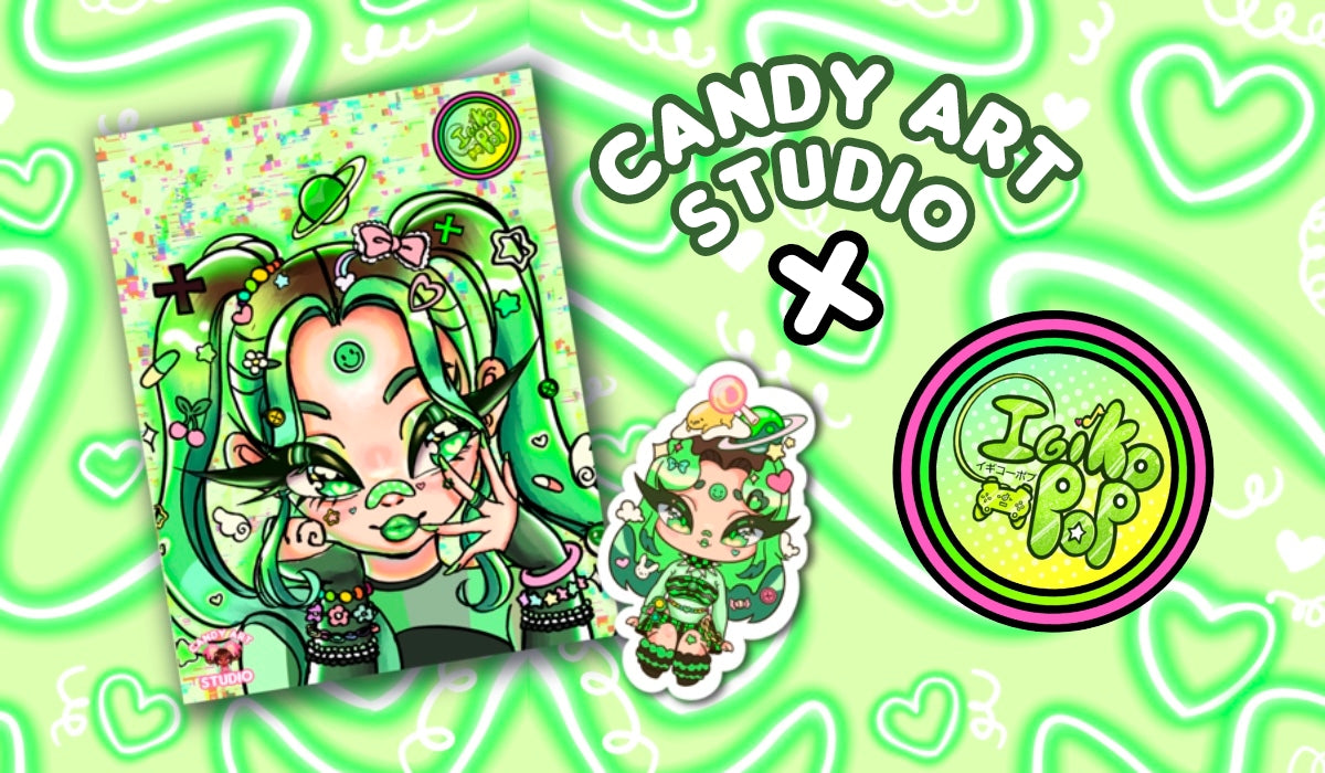 Candy Art Studio Official x IgikoPop Collaboration Print and Sticker Bundle